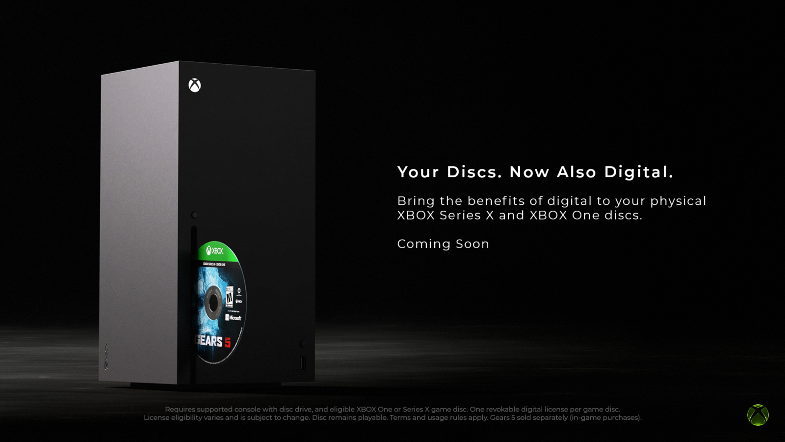 Xboxのディスク版ゲームをデジタル権利化する新機能の公式発表ビジュアル