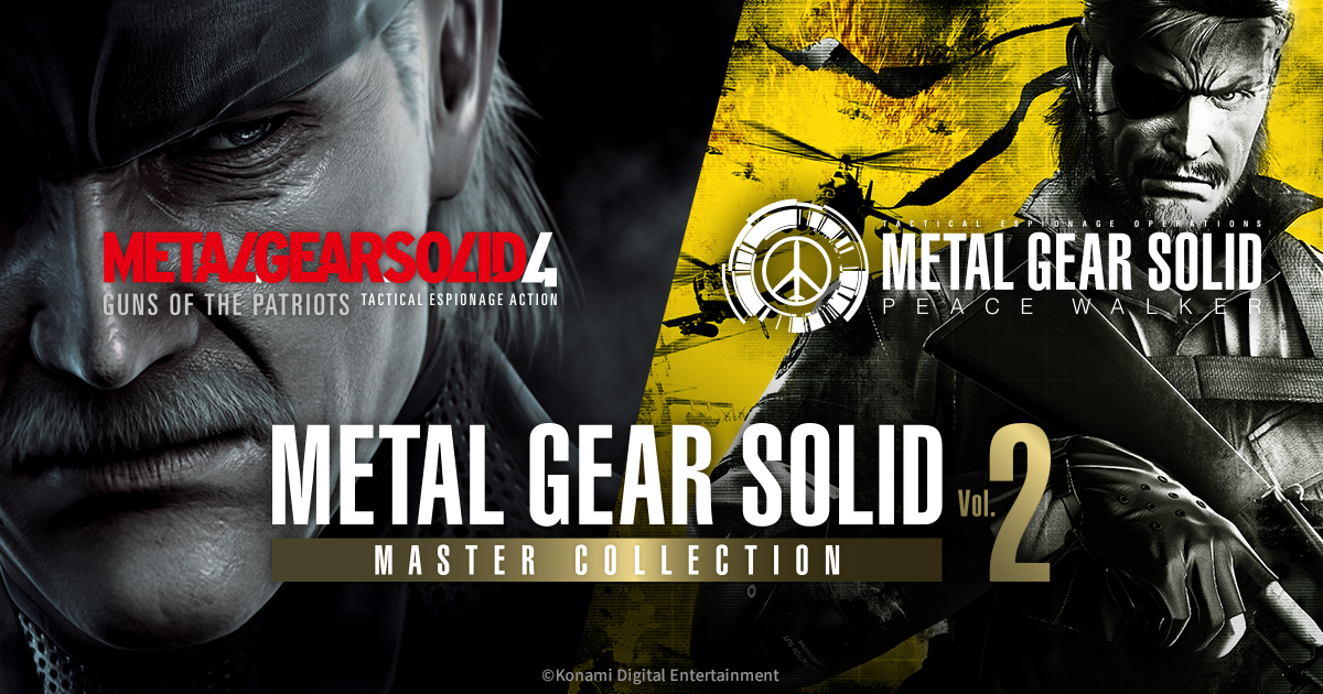 MGS4とMGS PEACE WALKERを描いた公式キービジュアル