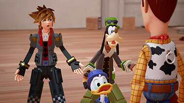 KINGDOM HEARTS III + Re Mind (DLC)：ソラとトイ・ストーリーのキャラクターたち
