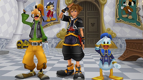 KINGDOM HEARTS -HD 1.5+2.5 ReMIX-：収録作KHIIのソラ、ドナルド、グーフィーの場面