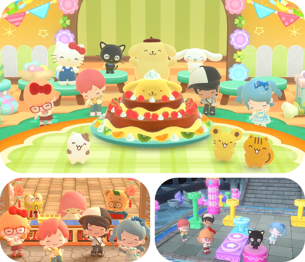 サンリオ パーティランド:パーティゲームの公式画面