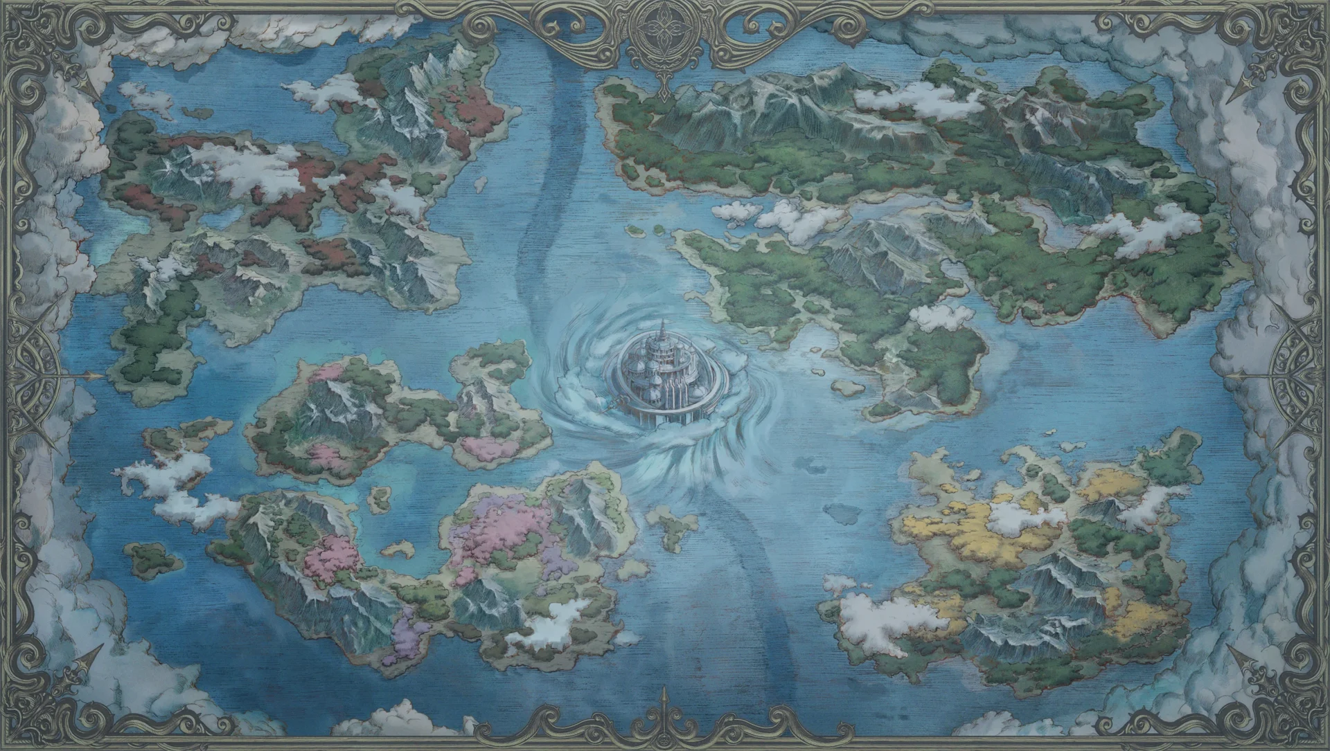 ETERNAL ANIMA (エターナルアニマ):冒険の舞台となる世界地図