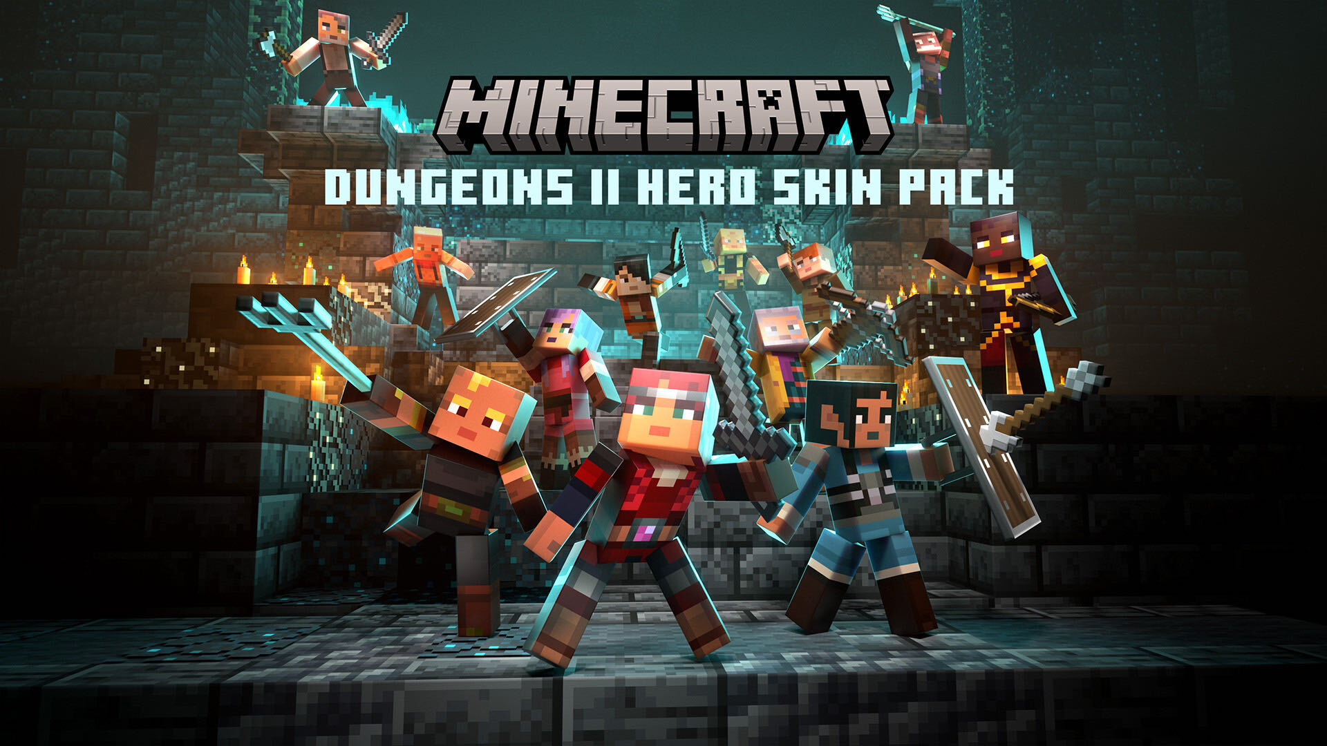 Minecraft Dungeons II ヒーロースキンパックの告知画像