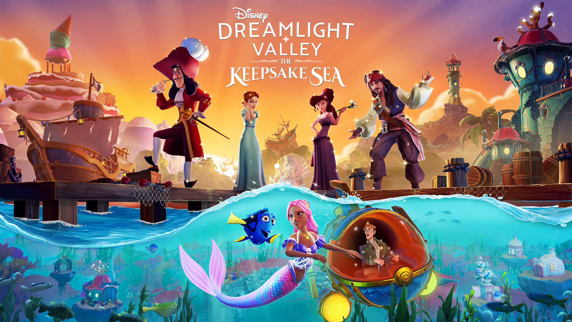 『Disney Dreamlight Valley: The Keepsake Sea』のゲーム画面
