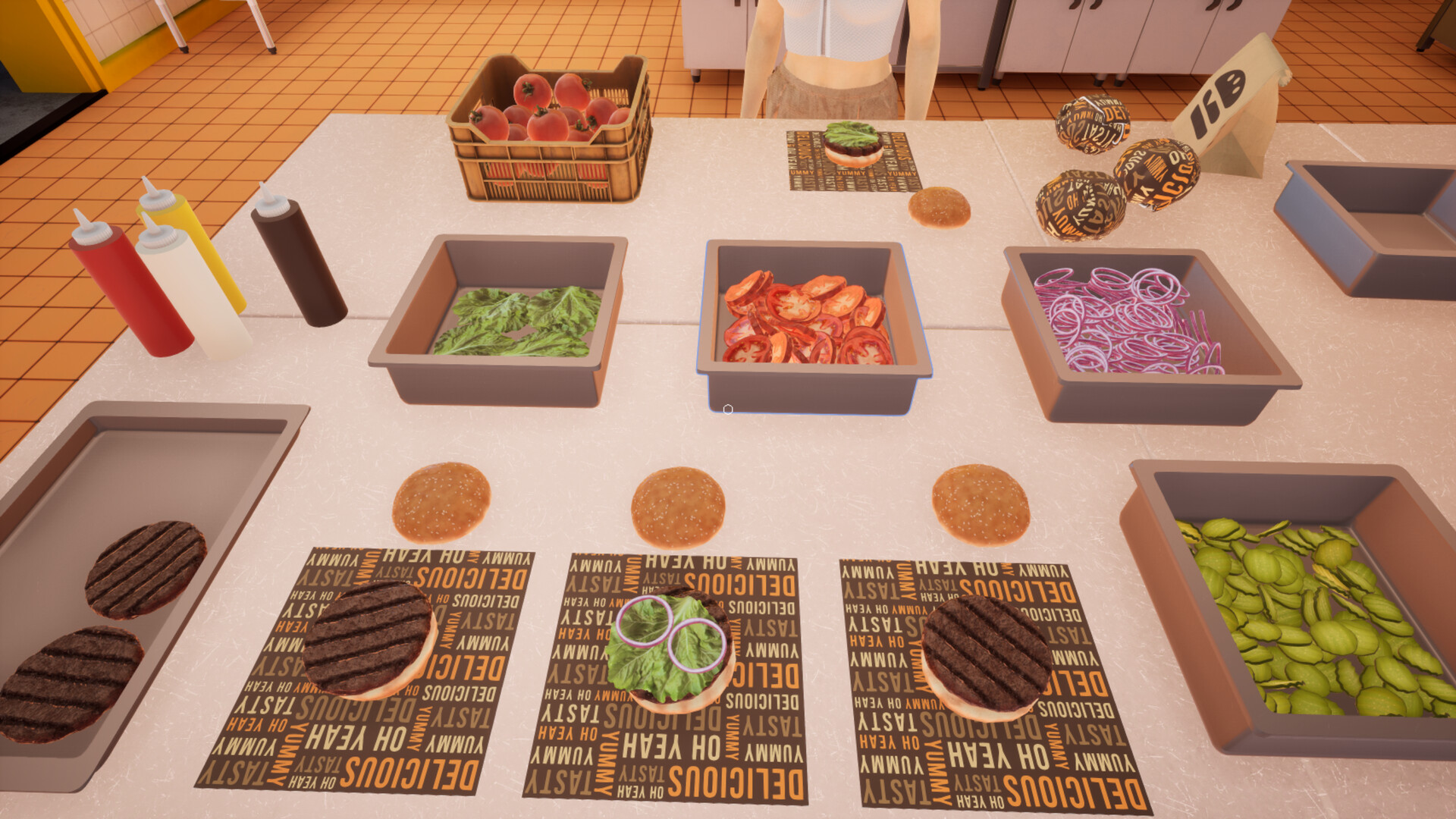『Burger Shift: Team Rush』のゲーム画面