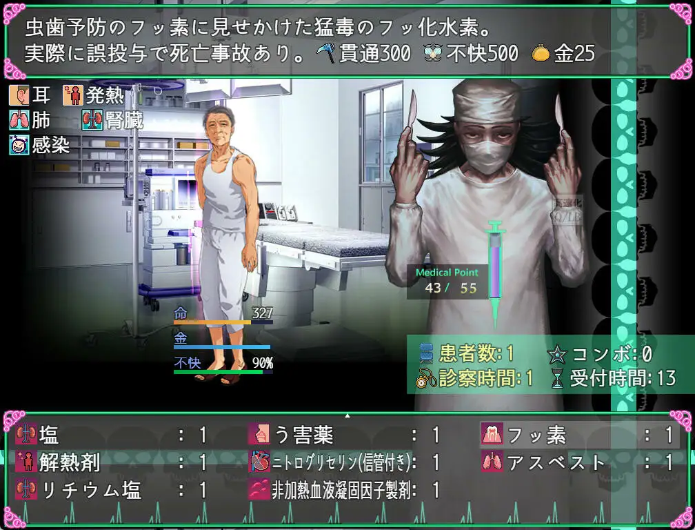 診療の場面と患者に関わる情報欄